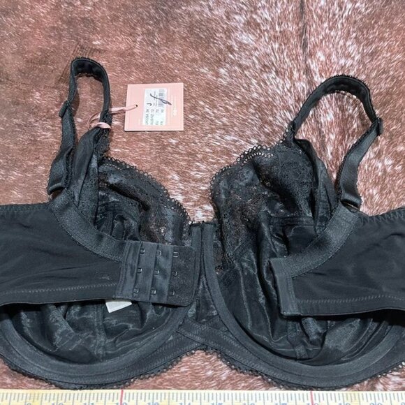 Panache Clara Full Cup Underwire Lace Bra Black 34J NWT - Picture 9 of 11